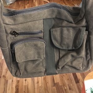 Crossbody canvas travel bag